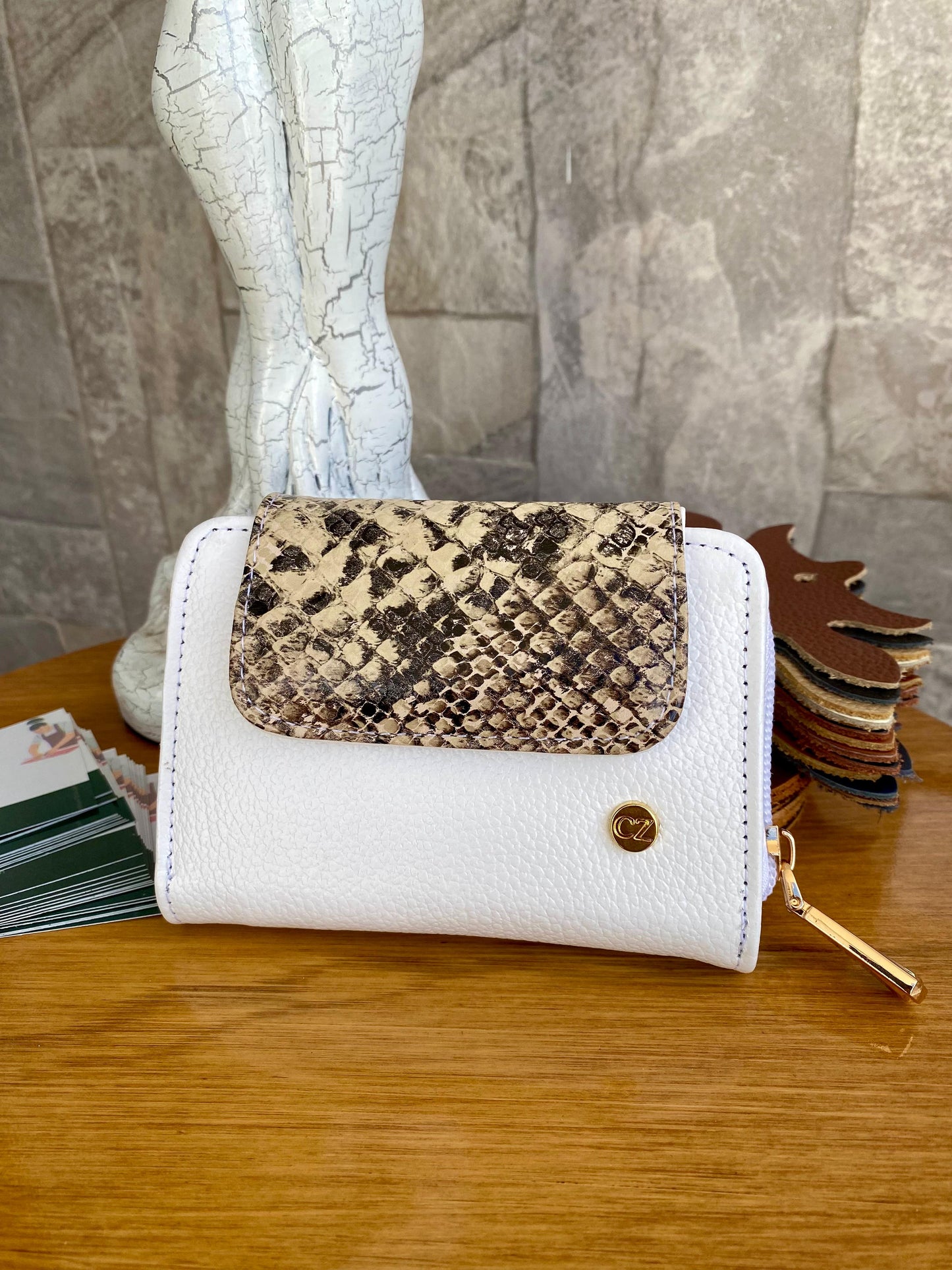 Billetera Pifel Blanco- Estampado animal