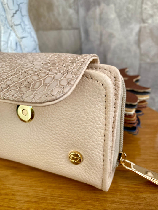 Billetera Nevada II Beige-textura