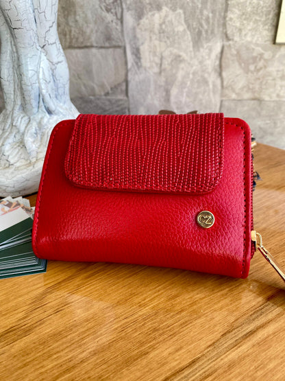 Billetera Chic II Rojo-textura