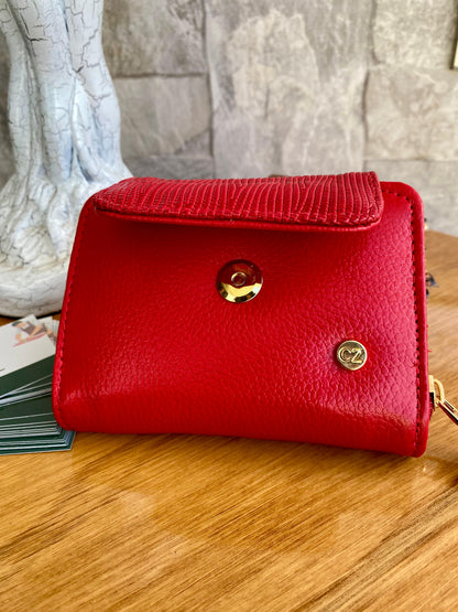 Billetera Chic II Rojo-textura