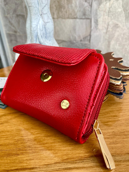 Billetera Chic II Rojo-textura