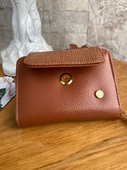 Billetera Chic IV Miel galleta-textura