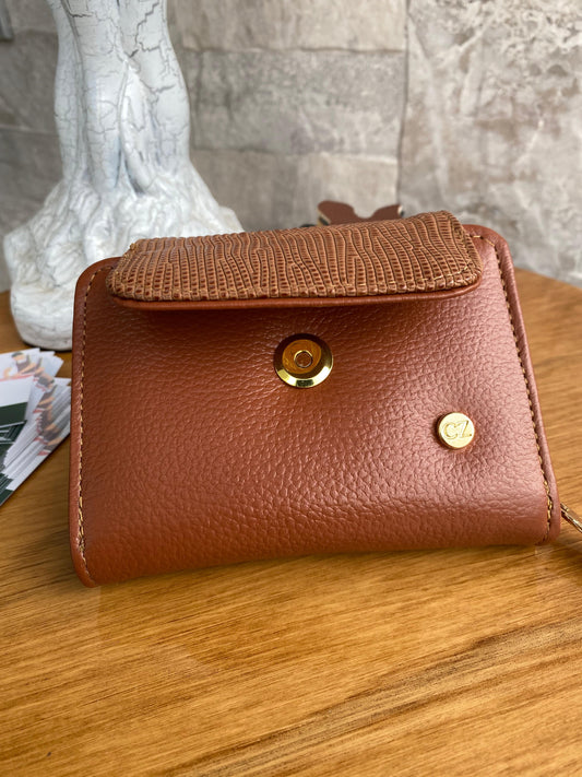 Billetera Chic IV Miel galleta-textura