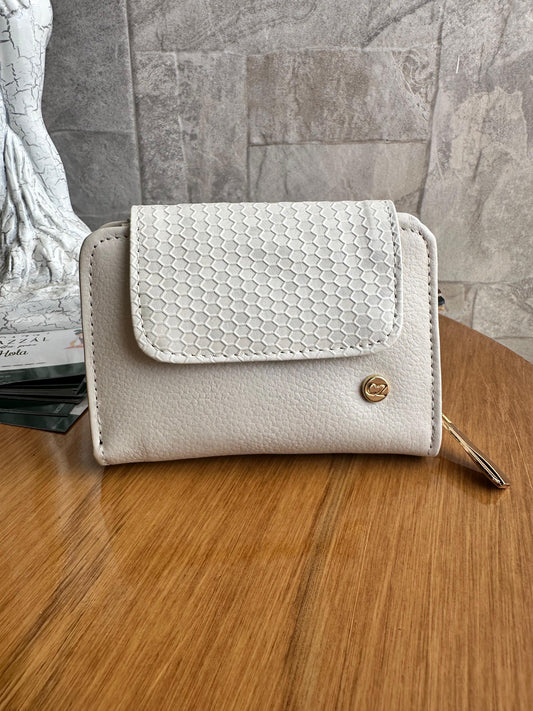 Billetera Panal II Beige Cazzal-Talco