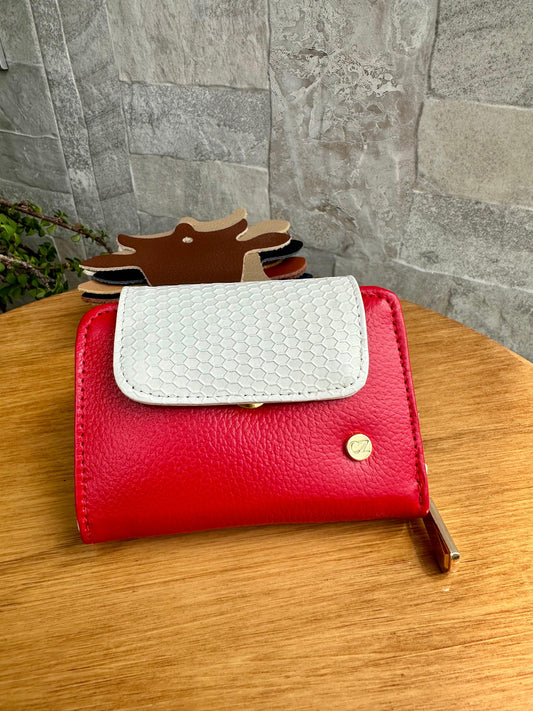 Billetera Panal I Rojo-Talco