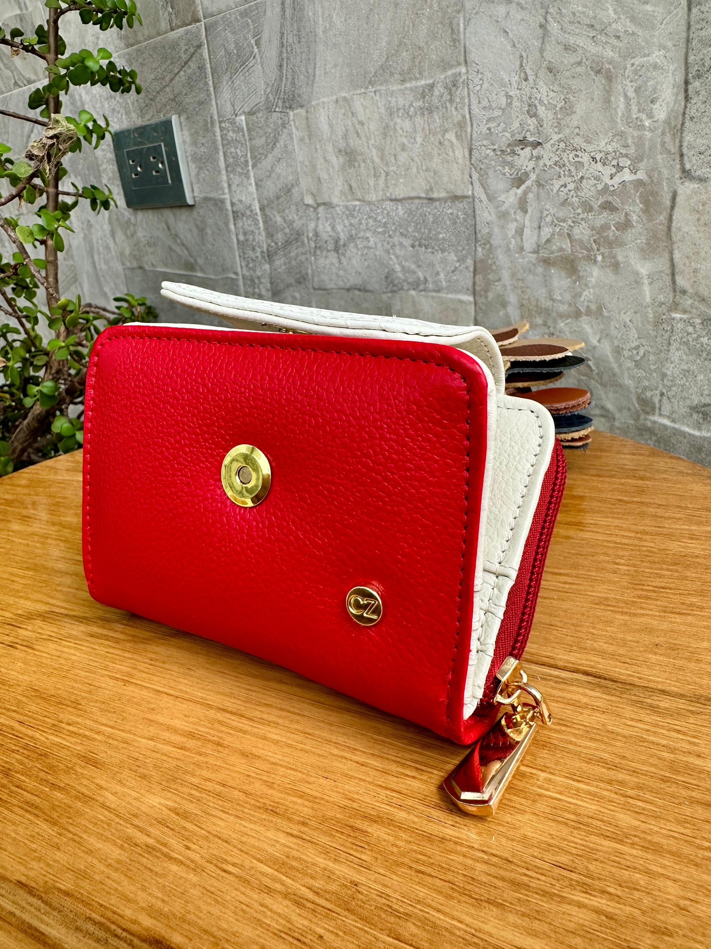 Billetera Panal I Rojo-Talco